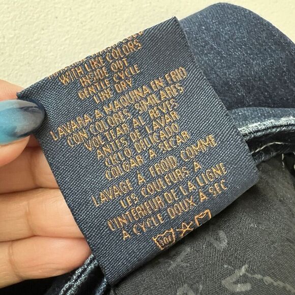 Seven7 Womens Blue Skinny Jeans Mid Rise Pockets Logo Cotton Blend - Picture 13 of 13